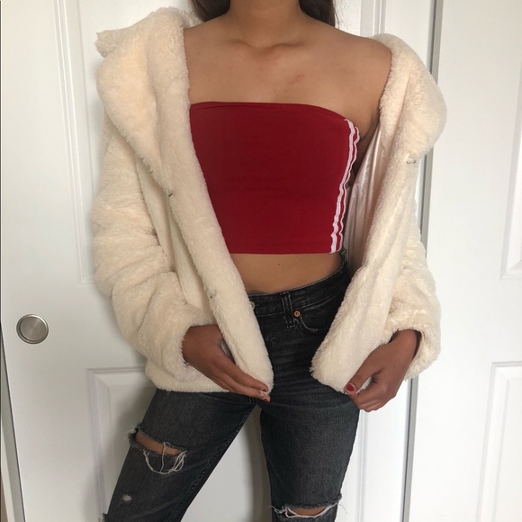 Sweaters - Faux fur coat